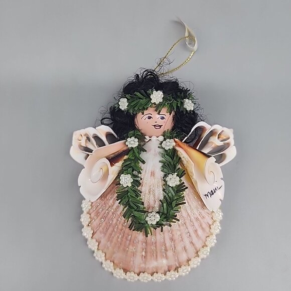 HAWAII Maui Shell Maiden Beautiful Christmas Ornament adorable 4" - Picture 1 of 4